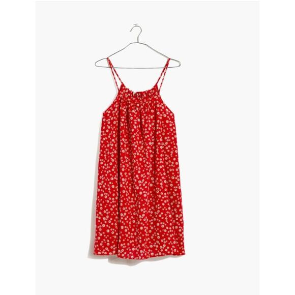 Madewell Ruffle-Neck Cover-Up Mini Dress - Size L - Picture 4 of 7